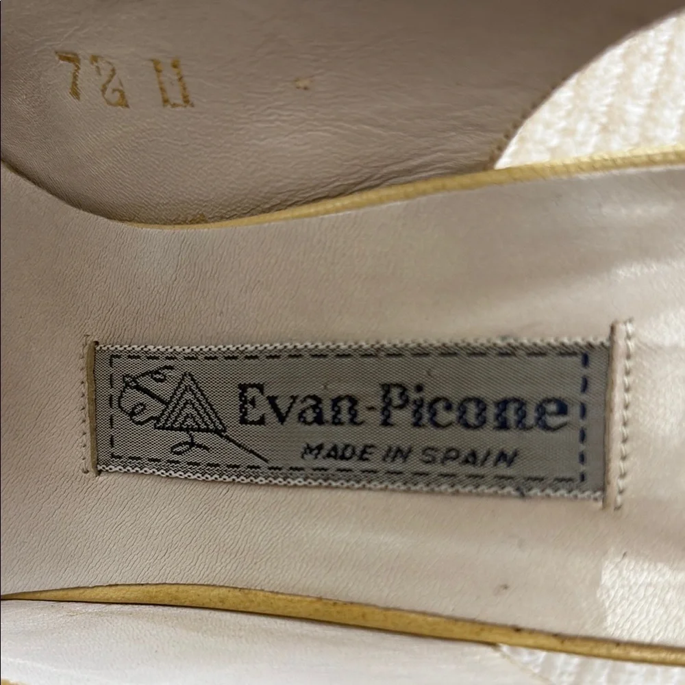 Evan Picone Yellow Slingback Heels size 7.5